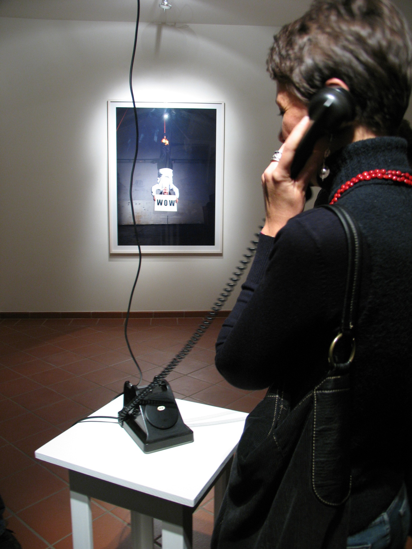 Self-portrait with black telephone